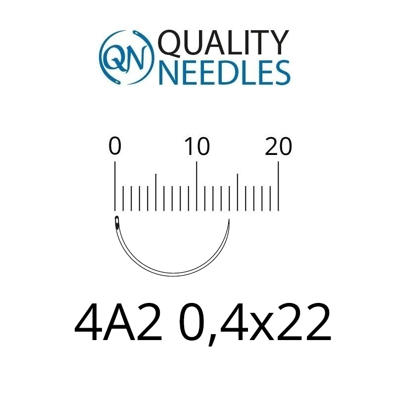 Голки хірургічні колючі, 4/8, звичайне вушко, розмір 0,4х22 мм, 10 шт